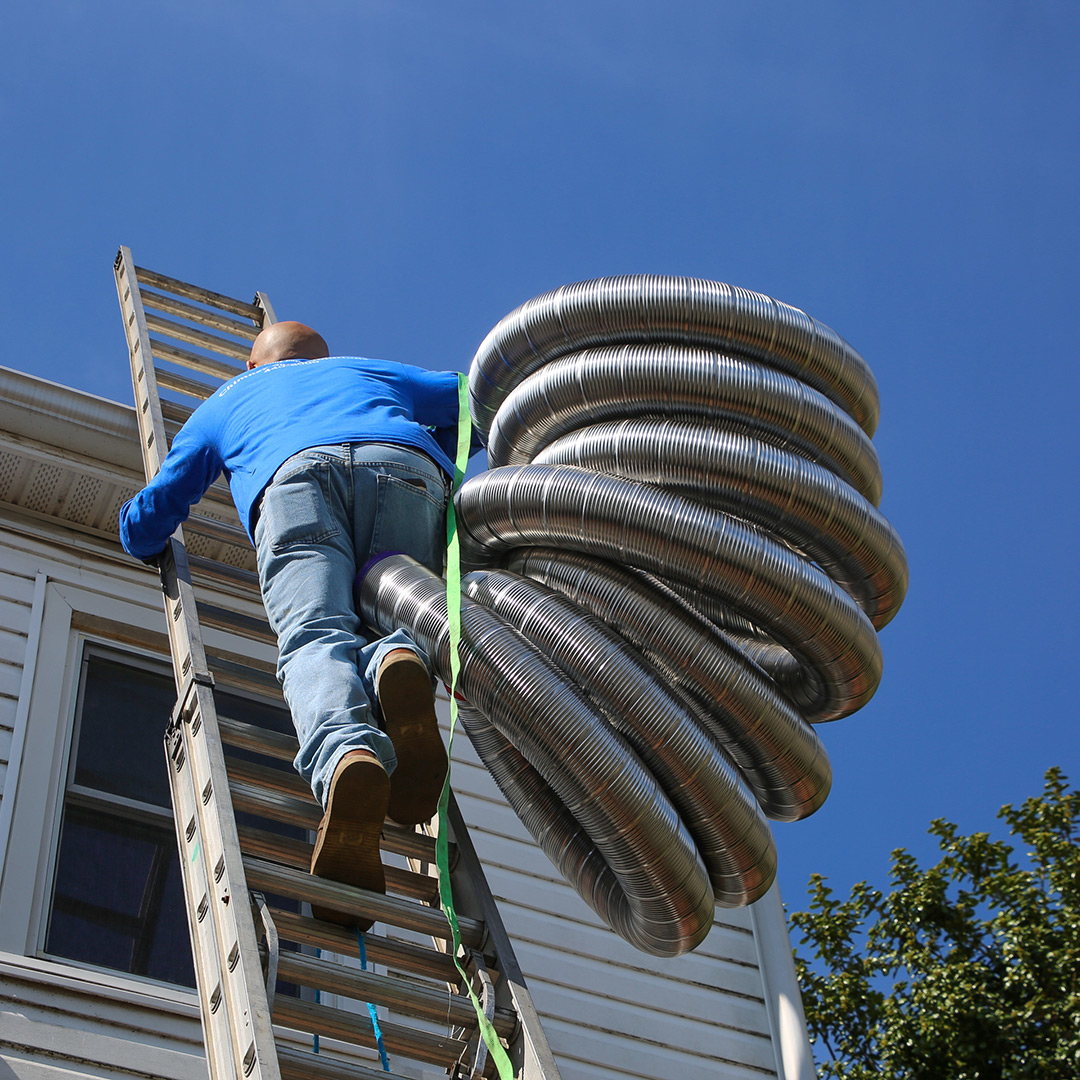 Chimney liner insulation in Richmond, Virginia.