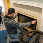 Fireplace insert installation in Richmond, VA.