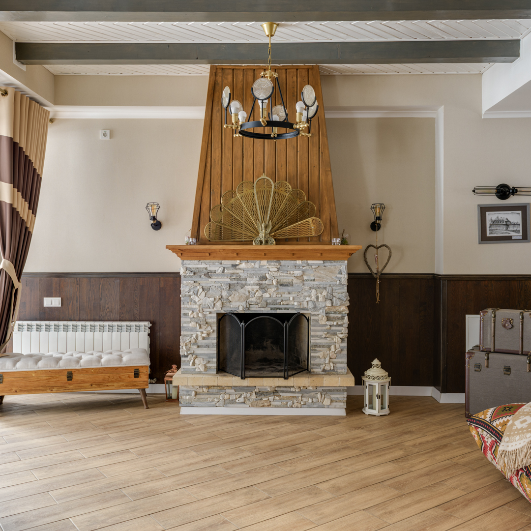 Fireplace installation in Richmond, VA.